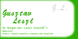 gusztav leszl business card